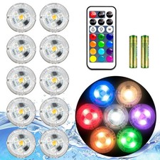 HL Mini Submersible LED Lights with Remote,Small Underwater Small, Multicolor