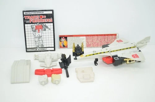 Transformers G1  Aerialbot Silverbolt Near Complete w/ Tech Specs Card