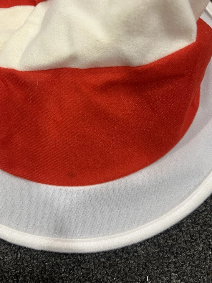 Dr. Seuss Cat In The Hat 2012 rojo blanco rayas 13” de alto adultos Foto 3 de 4