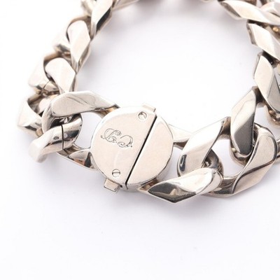 Dior Homme シルバーチェーンブレスレット　KENNY SCHARF Dior Kenny Scharf Bracelet Stainless Steel Rhinestone Green Clear