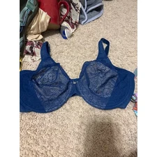 Natori Bare Support full figure bra blue/champagne NWT 36DD