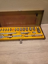 Vtg Indestro 20 Pc 14 38 Drive Socket Set No. N6330 Missing 1132 Socket