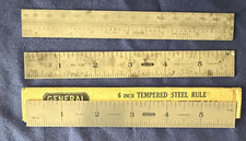 (lot of 3) General Tools Stainless Rulers 676 & 311 & 376 vintage machinist
