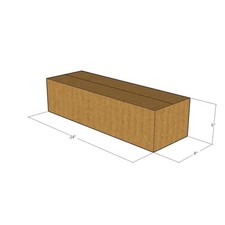 5 24x8x6 Kraft Brown Corrugated Shipping Boxes 32 ECT New