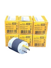 LOT OF 6 Hubbell HBL5266C AC Male NEMA 5-15P Plug 15A 125V Connector CL/BK