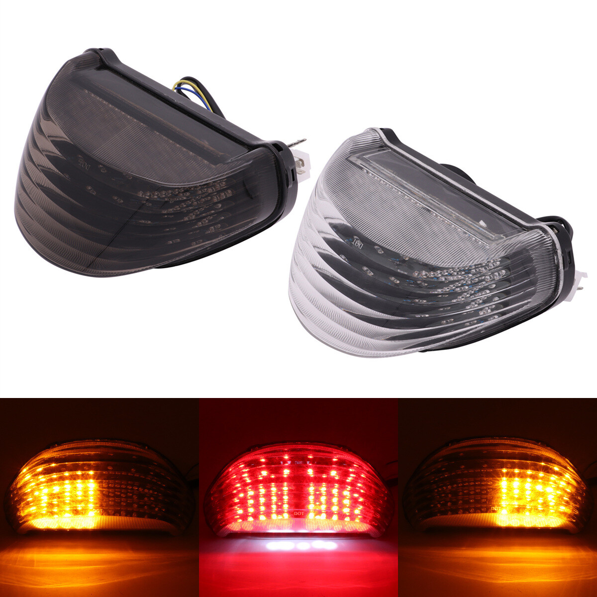 LED Tail Light Turn Signals Integrated For Kawasaki Ninja