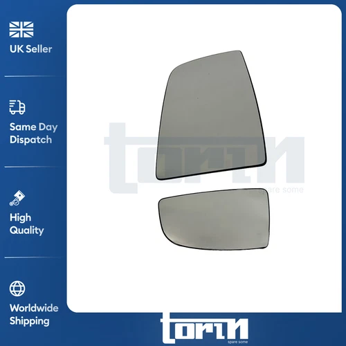 WING MIRROR GLASSES UPPER & LOWER LEFT PASSENGER SIDE FOR FORD TRANSIT MK8 14-21