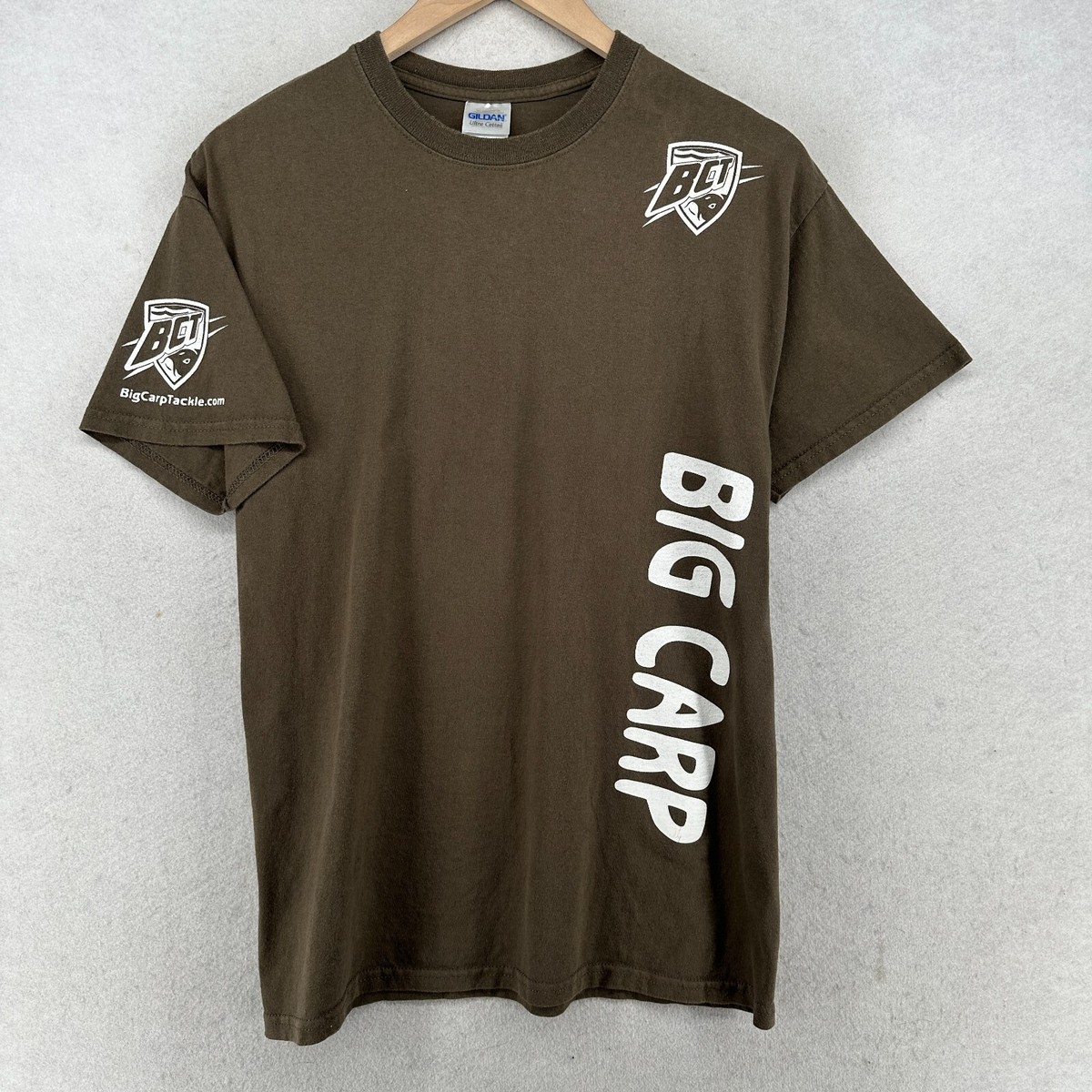 BIG CARP TACKLE Shirt Men M BCT Fishing Bait Angler Rigs Fish BARTLESVILLE  OK