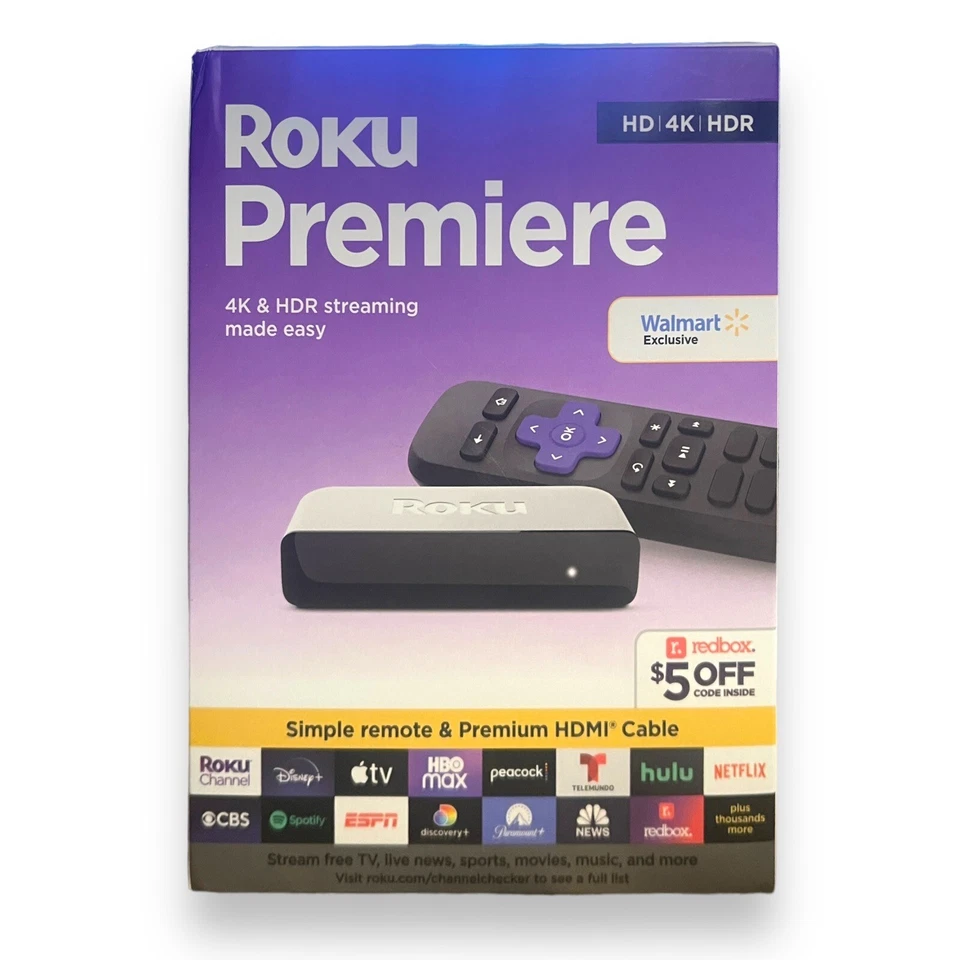 Roku Premiere 3920RW-SW HD | 4K | HDR Streaming Media Player #7175 - Image 2 of 4