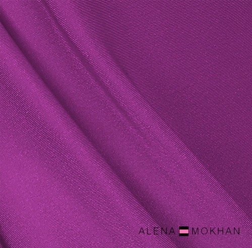 TELA ELÁSTICA DE 4 VÍAS SPANDEX MILISKIN DE NAILON BRILLANTE 60" BTY BAILE GIMNASIA PÚRPURA - Imagen 8 de 10