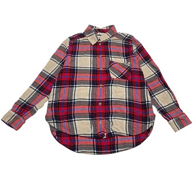 American Eagle Long Sleeve Button Up Boyfriend Fit Shirt Women’s Size M 