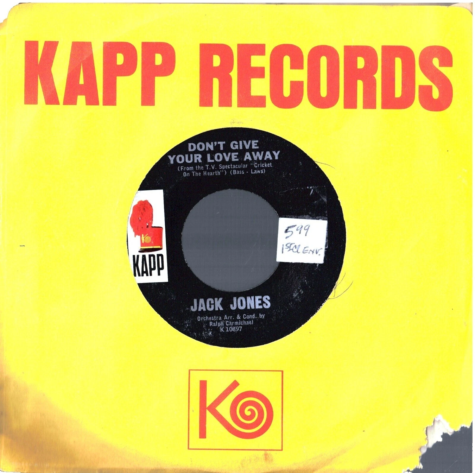 Jack Jones Pop 45 RPM Speed Vinyl Records