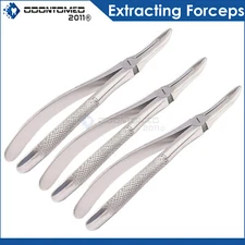 3 Pc German English Pattern Dental Extracting Extraction Upper Roots Forceps #44