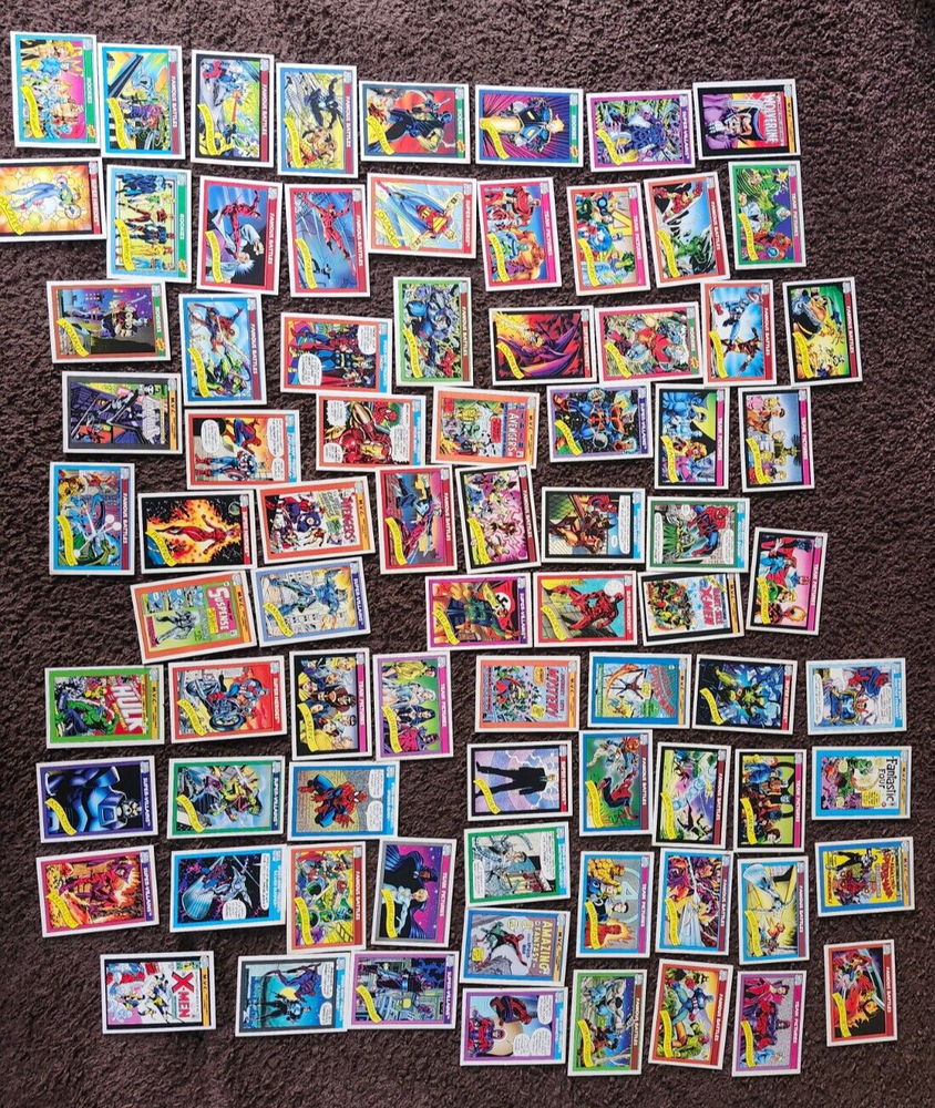 80 1990 Impel Marvel Universe Series 1 Trading Cards collection
