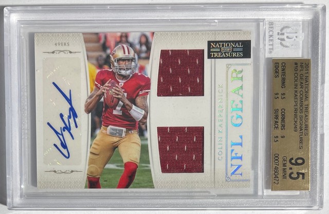 2011 National Treasures NFL GEAR Colin Kaepernick RPA Auto RC/49 BGS 9.5 10 Auto