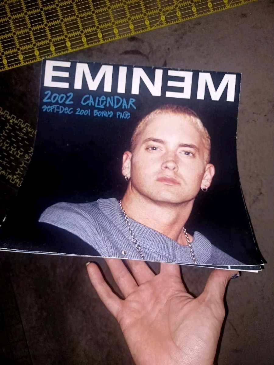 Very Rare Eminem 2002 Calendar Rapper Slim Shady Marshall Mathers