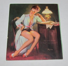 Elvgren 1940s Original PIN-UP INK ART BLOTTER "Do you think I NO too much?" — photo 1