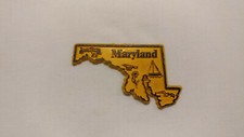 Imán de goma para refrigerador vintage del estado de Maryland