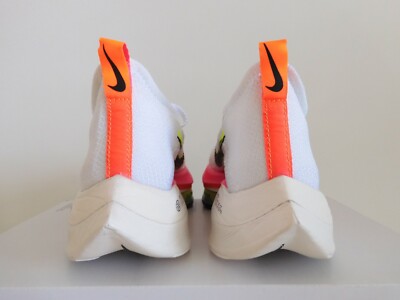WMNS NIKE AIR ZOOM ALPHAFLY NEXT% FK FLYKNIT WHITE-PINK-BLK SZ 6