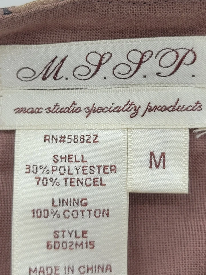 Falda Max Studio MSSP Mujer Mediana Marrón Tostado Estampado Batik Acampanada Boho Artística Foto 3 de 4