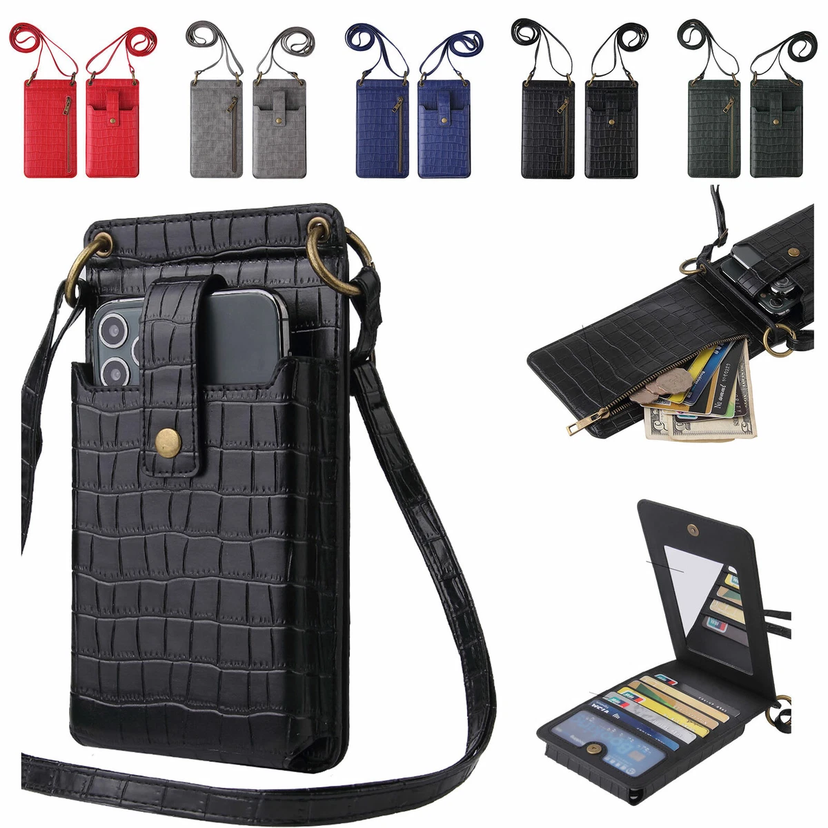 Portafoglio touch screen unisex con cinturino staccabile Portafoglio touch screen unisex con cinturino staccabile