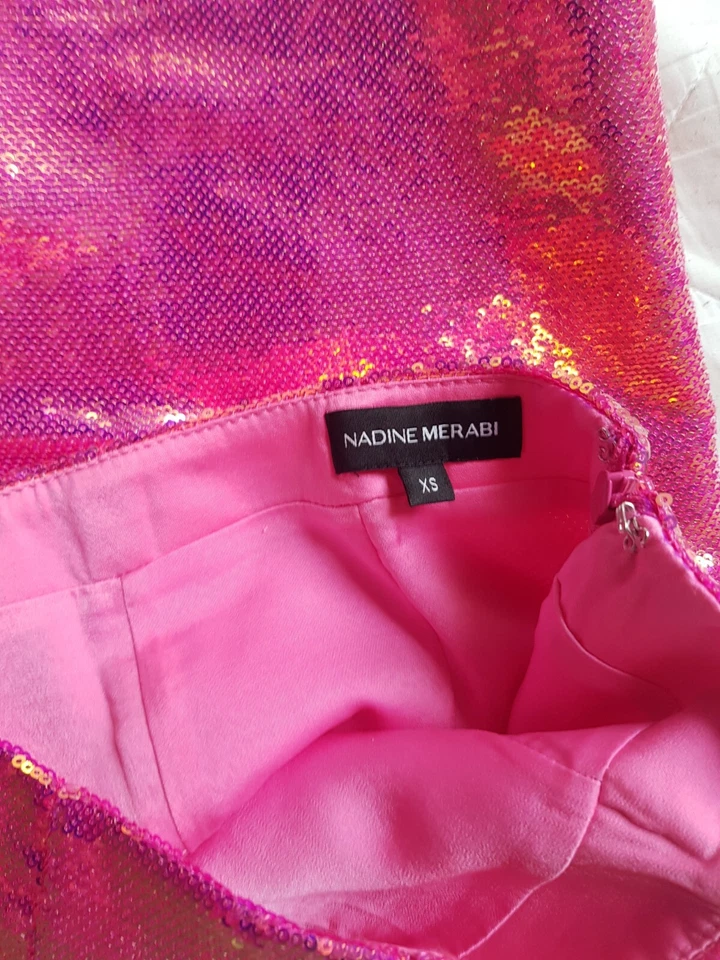 Nadine merabi Shorts XS Pink Sequin Short XS Hot Pink.. Comes with Original Pack - Image 4 of 4