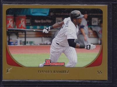 2011 BOWMAN GOLD PARALLEL HANLEY RAMIREZ #10 MARLINS RED SOX DODGERS