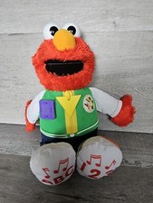 Elmo Ready 4 School Sesame Street Talking ABC 123 Hasbro 11 Plush Works