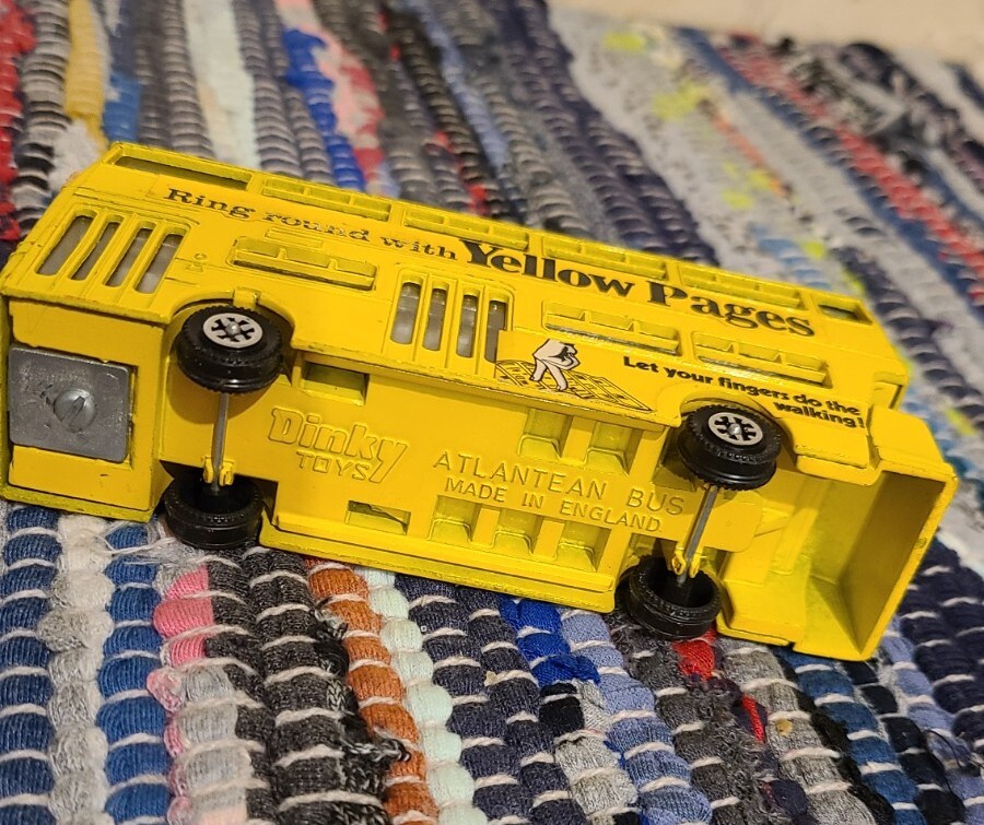 1960s DINKY DIE-CAST TOYS # 295 ATLANTEAN YELLOW PAGES BUS ! | eBay