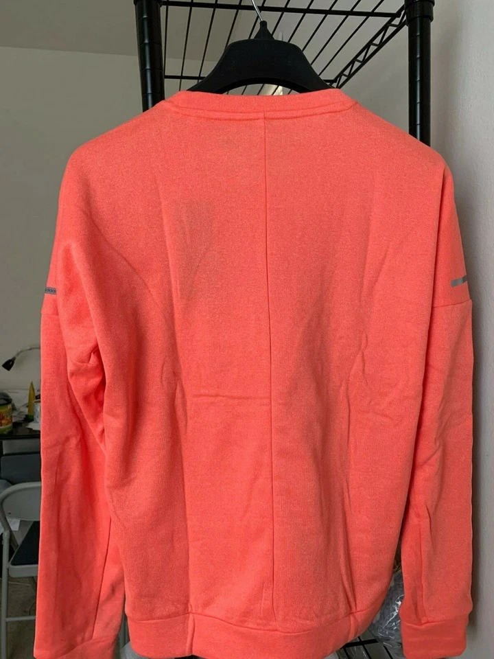 NWT Adidas Womens Response Crew Long Sleeve Sweat Shirts $50 Hi-Res Coral S/M/L - Image 4 of 4