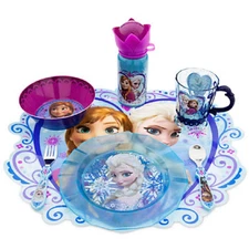 Disney Store Frozen Elsa Plate Cup Water Bottle TUMBLER MAY NOT HAVE WATER