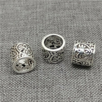 2 Sterling Silver Spider Tube Beads Bracelet Spacers