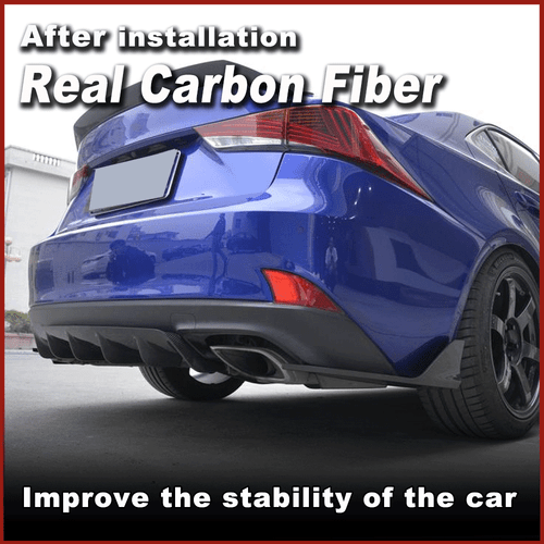 For Lexus IS300 IS350 Sedan 17-18 REAL Carbon Rear Bumper Spoiler Diffuser Lip  - Picture 2 of 11