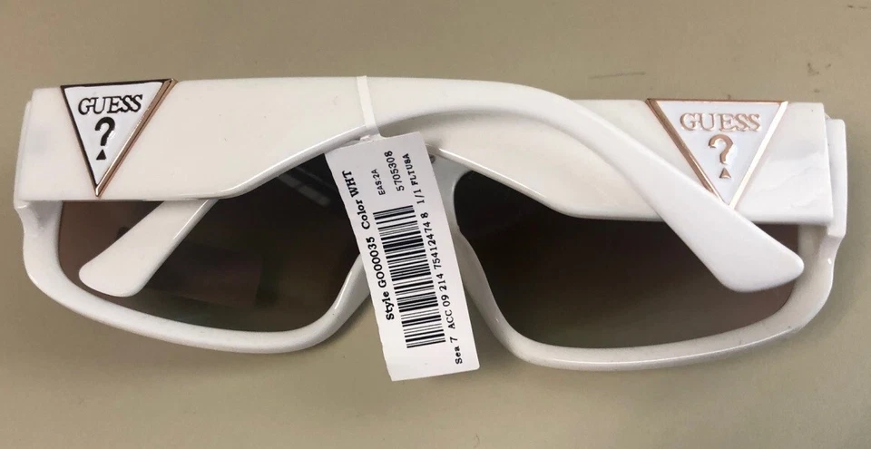 Новый женщин GUESS GO00035 21U солнцезащитные очки белый/многоцветный зеркало $75 - Изображение 4 из 4