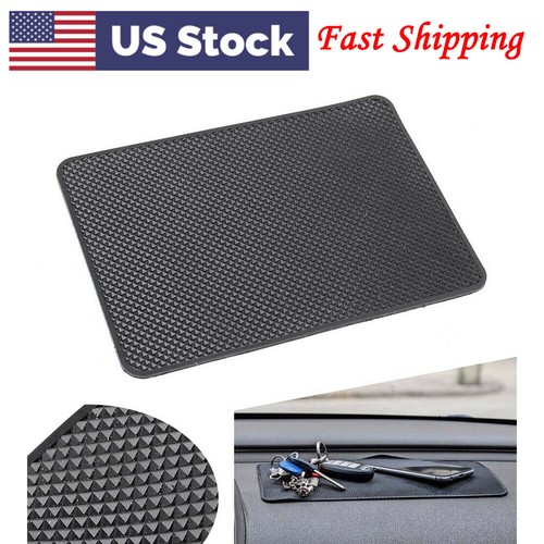 Car Anti-Slip Dashboard Sticky Pad PU Mat For Phone Black No-Required Adhesive