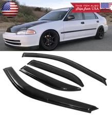 Out-Channel Window Visor Sun Vent Rain Wind Guard Shade For 92-95 Honda Civic 4D