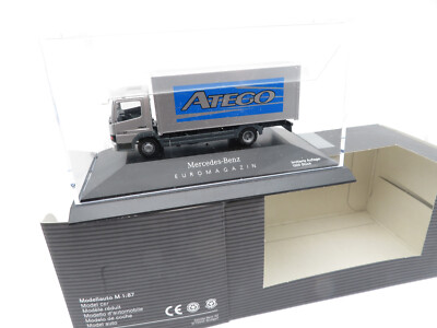 334HO /24 - Herpa H0 - MB Atego 815 Koffer Lkw silber Euromagazin - top in OVP