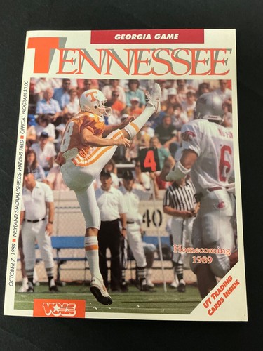 1989 Georgia VS Tennessee Football Program
