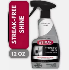 Weiman Stainless Steel Cleaner and Polish Trigger Spray  - 12 Fl oz. 2 PK