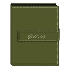 Photo Album for 4x6 Pictures Embroidered "Photos" Strap Holds 36 4x6"Leatherette