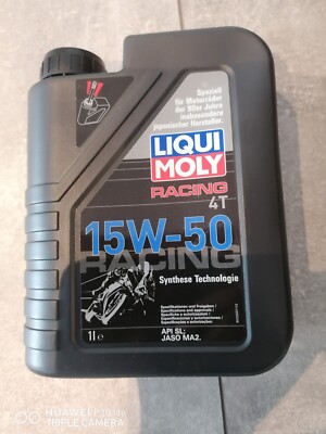 Engine Oil Motorcycle Liqui Moly Racing 4T 15W-50 1 Liter Container New