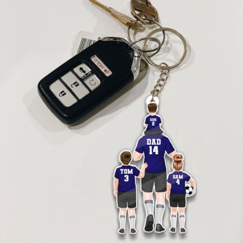 Custom Keychain, Personalized Dad Gift, Birthday, Fathers Day Gift For Dad - Picture 1 of 9