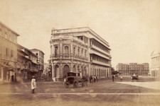 Watson's Hotel and the National Bank in Bombay in 1883 4x6 PHOTO