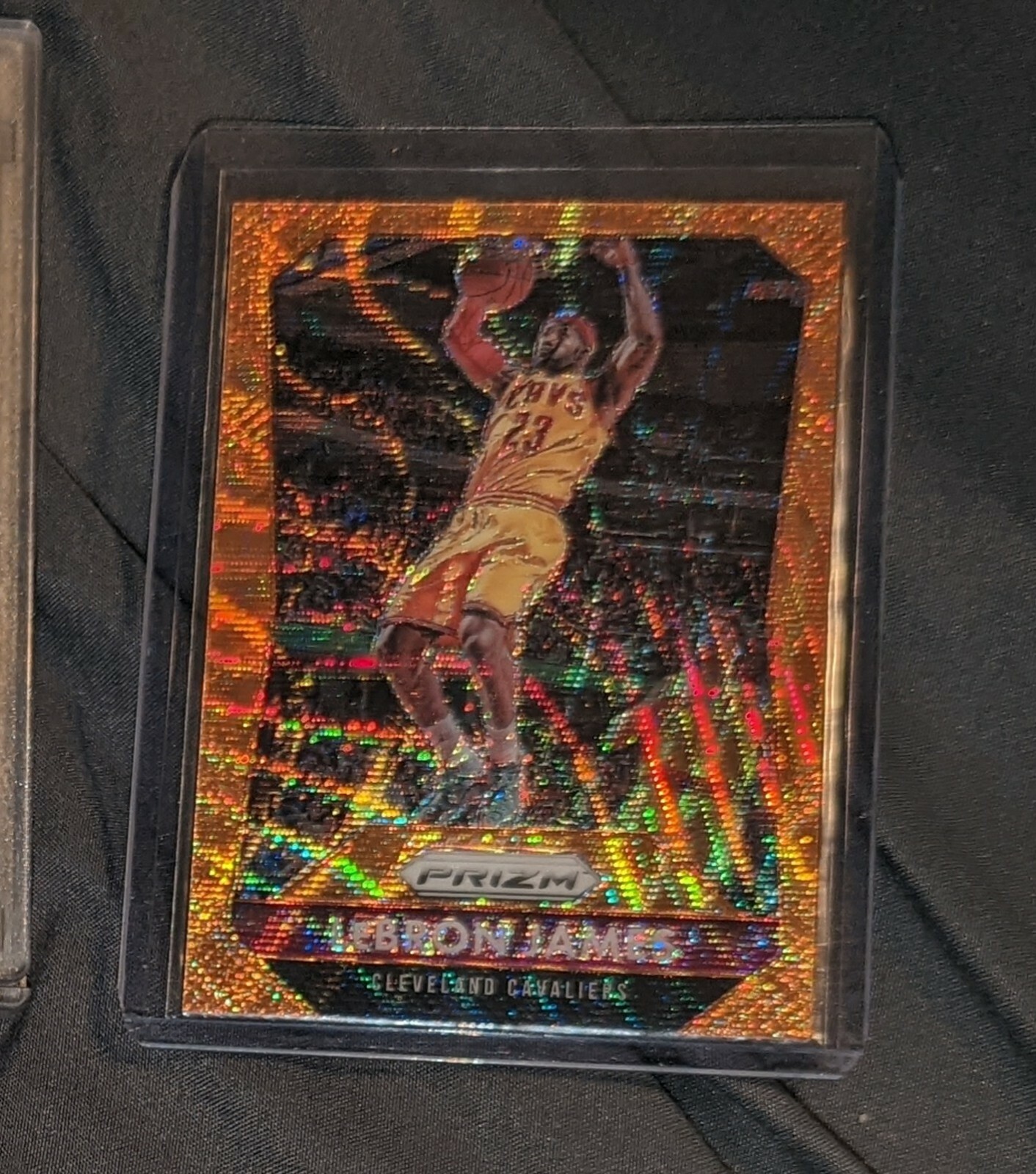 LEBRON JAMES 2015-16 Panini Prizm #125 Orange WAVE SP REFRACTOR CLEVELAND CAVS