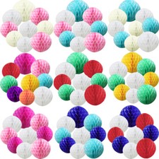 Time to Sparkle 9 Mixed Sizes PAPER HONEYCOMB BALLS WEDDING PARTY DECORATION