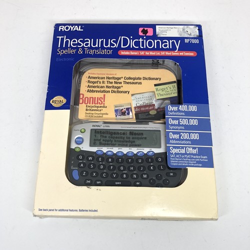 Royal Electronic Dictionary Thesaurus RP7000S Translator Britannica Encyclopedia eBay