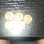 Lot of 5 Lincoln Wheat Cents 1944d 1948 1953s 1947d 1954d — photo 2
