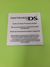 Nintendo DS Authentic Health  Safety Precautions Manual Booklet Only C/NTR-USA