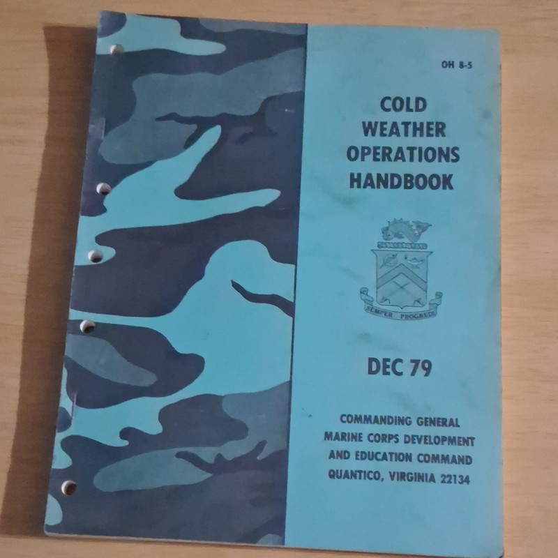Cold Weather Operations Handbook OH 8-5 Dec 1979 US Marine Corps Militaria