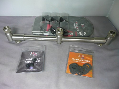 3 ROD JAG 316 10"S/S BUZZ BAR+EXTRAS BUNDLE - ALIGNERS,LOCKER+REST BLACK INSERTS